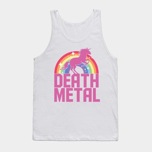 Death Metal Unicorn (Pink) Tank Top by treszure_chest